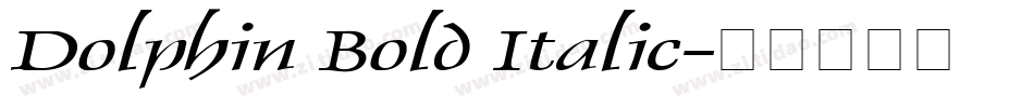 Dolphin Bold Italic字体转换